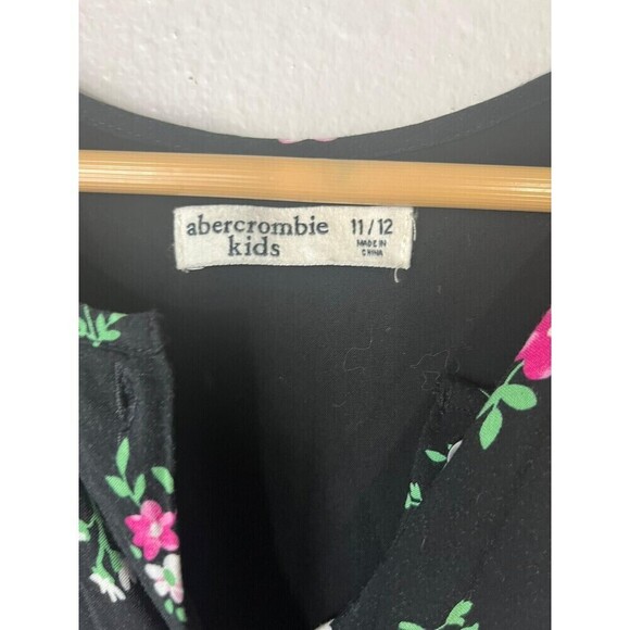Abercrombie Kids Floral Jumpsuit Black Size 11 12 Years - Picture 3 of 8